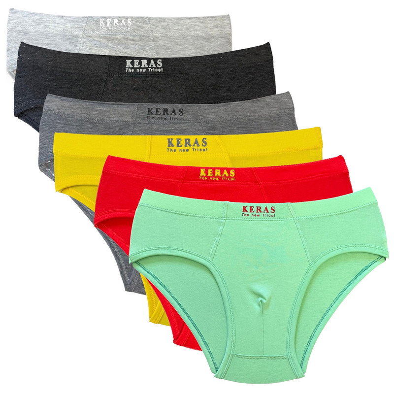 شورت اسلیپ پسرانه  کراس مدل نخ پنبه بسته 6 عددی