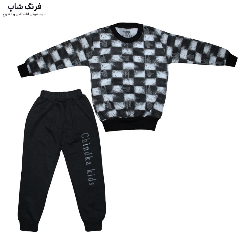 ست تی‌شرت آستین بلند و شلوار راحتی پسرانه چیندکا مدل 1007