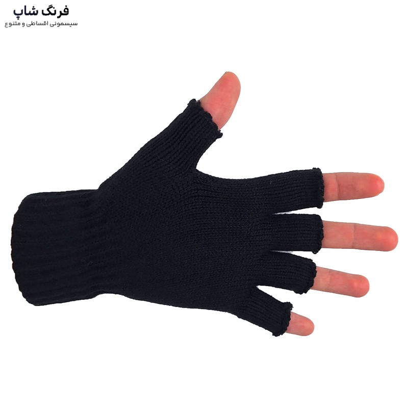 دستکش بافتنی پسرانه نیم انگشتی