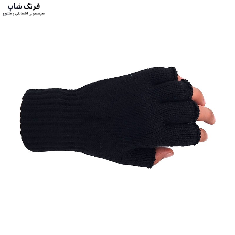 دستکش بافتنی پسرانه نیم انگشتی