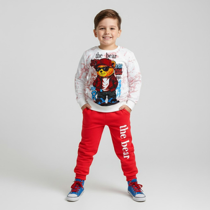 ست تی‌شرت آستین بلند و شلوار راحتی پسرانه